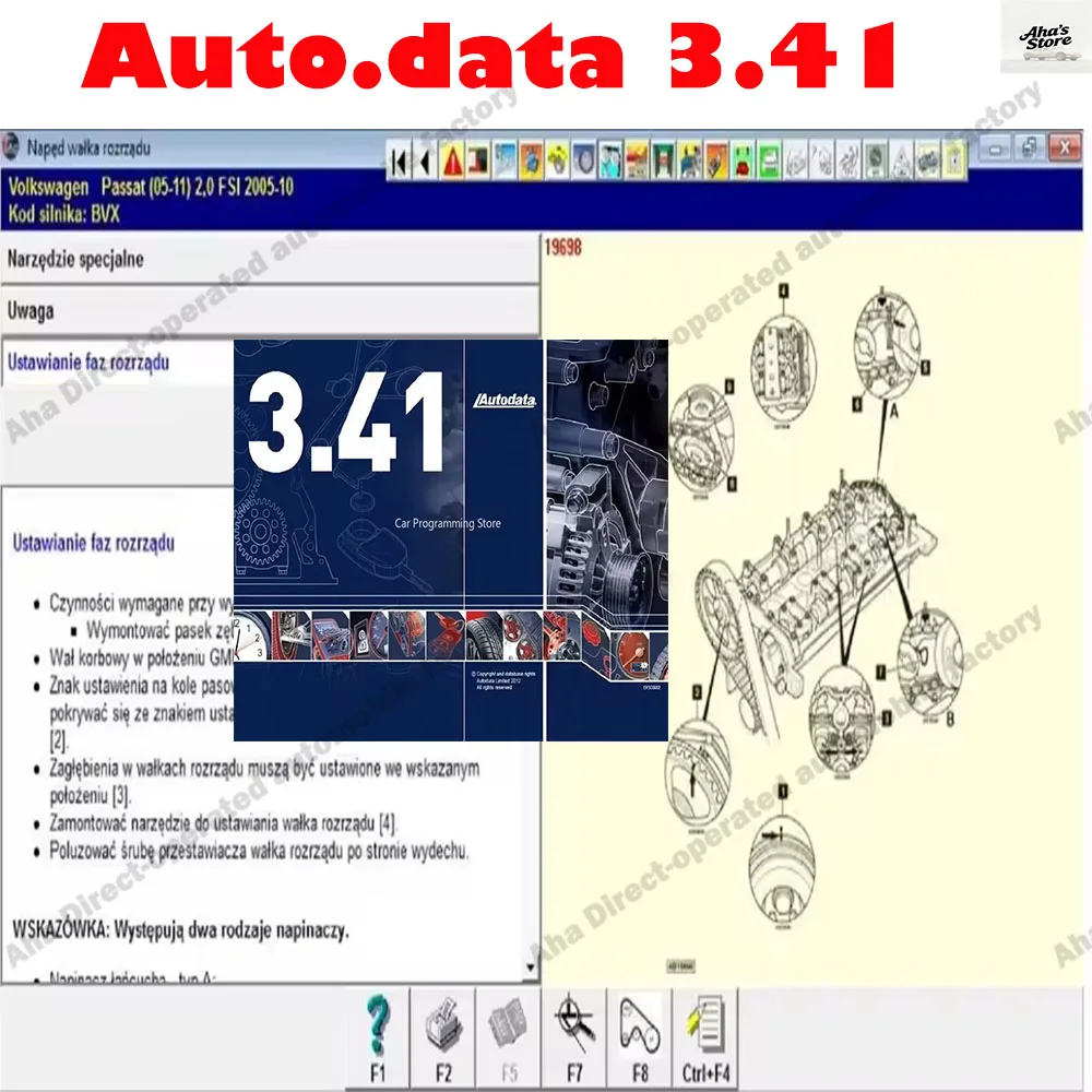 Autodata 3.41 obd2 scanner Car accessories Tool Polish Language Auto Car Repair diagnosis Software wiring diagrams data Autodata