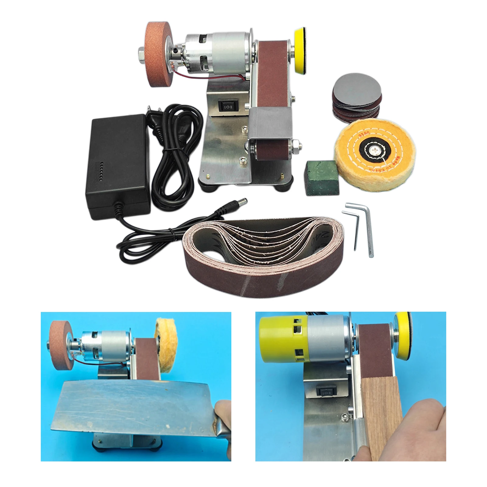 

Sanding Belt Adapter 15-Degree Multifunctional Mini Electric Belt Sander Polisher Woodworking Sanding And Sharpening Tool