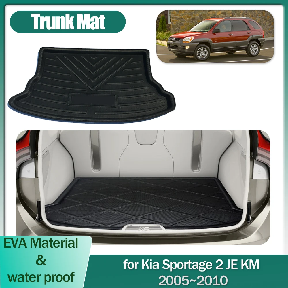 

Trunk Mat for Kia Sportage 2 JE KM 2005~2010 Boot Liner Cargo Floor Tray Luggage Carpet Waterproof Anti Slip Cover Accessories