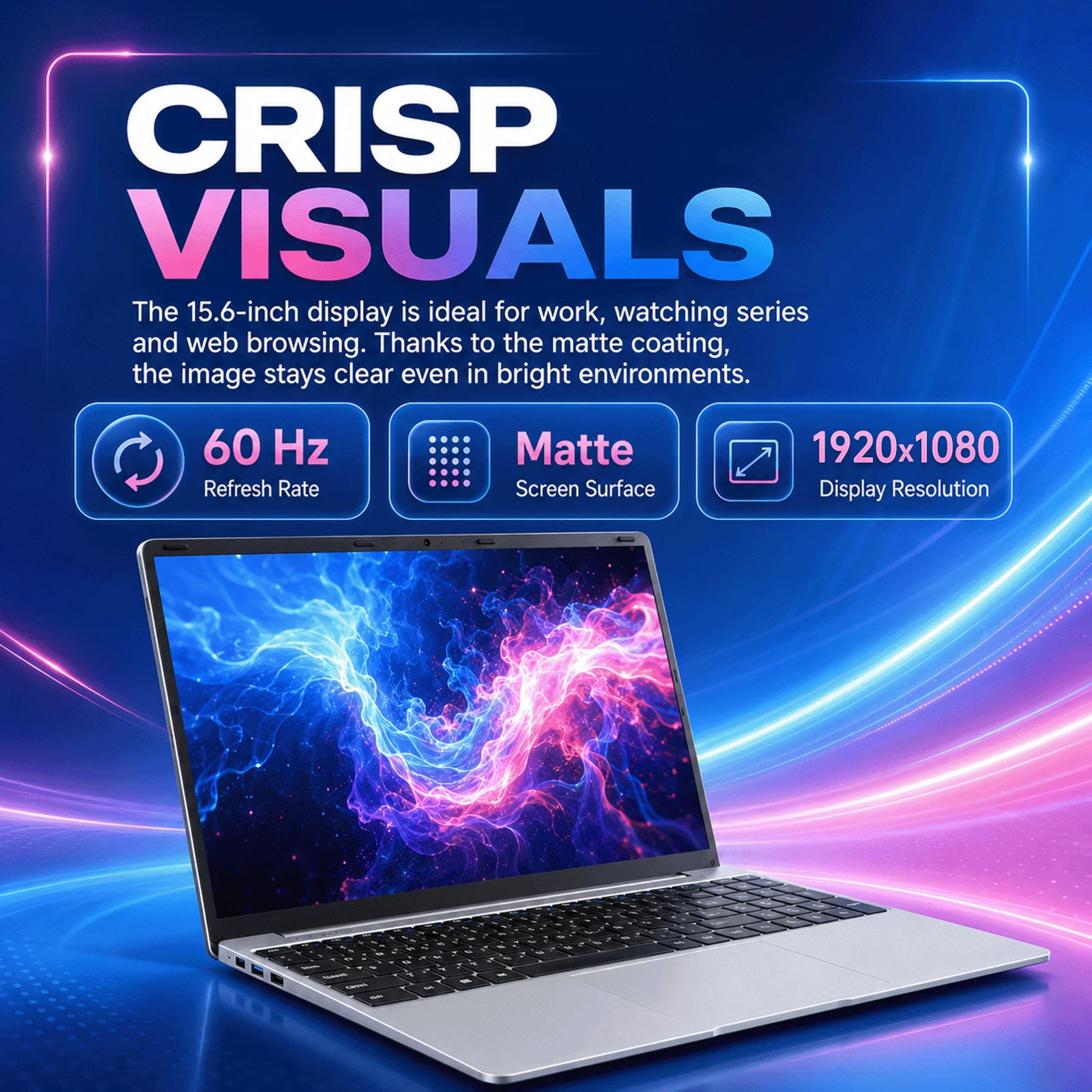 15.6" Laptop Computer Intel N3710 Quad Core Processor 12GB RAM 256GB SSD Notebook Windows 10 Pro PC FHD 1080P IPS Display WiFi 2.4G/5G Bluetooth 5.2 Slim Lightweight Laptop for Student Business Office Home Use Multilingual system DE FR IT ES