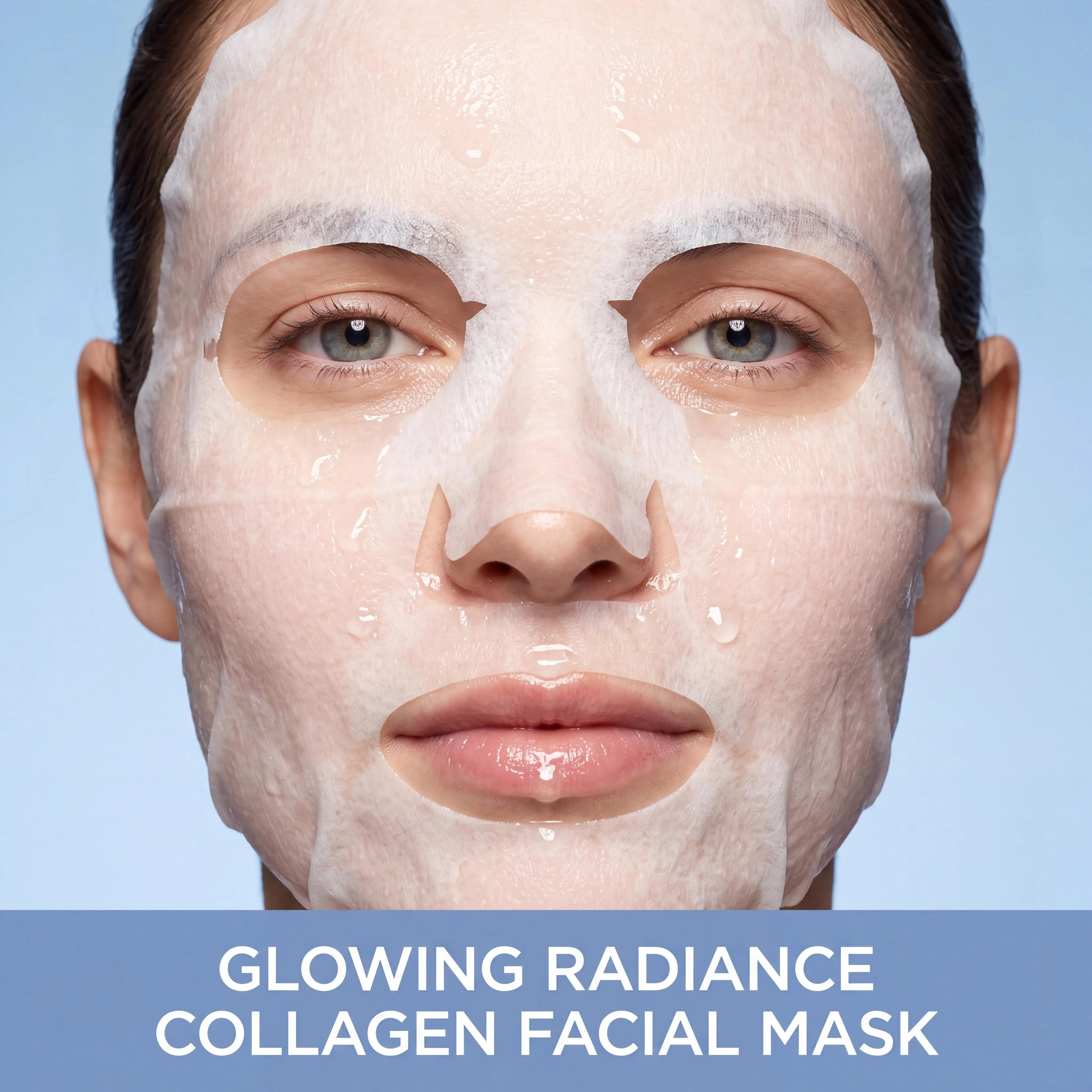 Eelhoe Bio Collagen Sheet Face Mask Hydrating Pore Minimizing Firming Yeast Extract Hyaluronic Acid Anti Aging Skin Care Treatment
