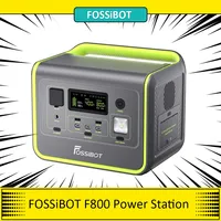 FOSSiBOT F800 Portable Power Station  800W AC Output,  512Wh LiFePO4 Solar Generator,200W Max Solar Input, 8 Outlets，3 LED Ligh