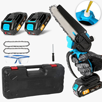 Mini Chainsaw 6 Inch with 2 x 21V Battery, Powerful Electric Small Portable Chainsaw with Automatic Oiler for Easy Pruning