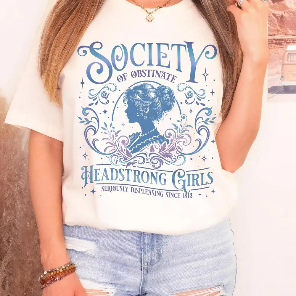 تي شيرت نسائي قطني نوك جين أوستن السيد دارسي إليزابيث بينيت برايد ميرش جين أوستن هدايا النسوية قميص