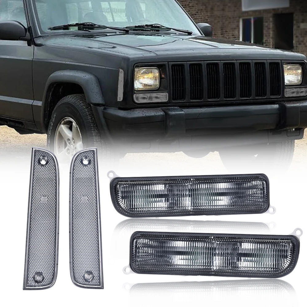 1 زوج الدخان الزاوية الوفير أضواء الإشارة صالح ل 1997-2001 جيب شيروكي Xj مقاوم للماء سنوبروف الغبار اكسسوارات السيارات #1