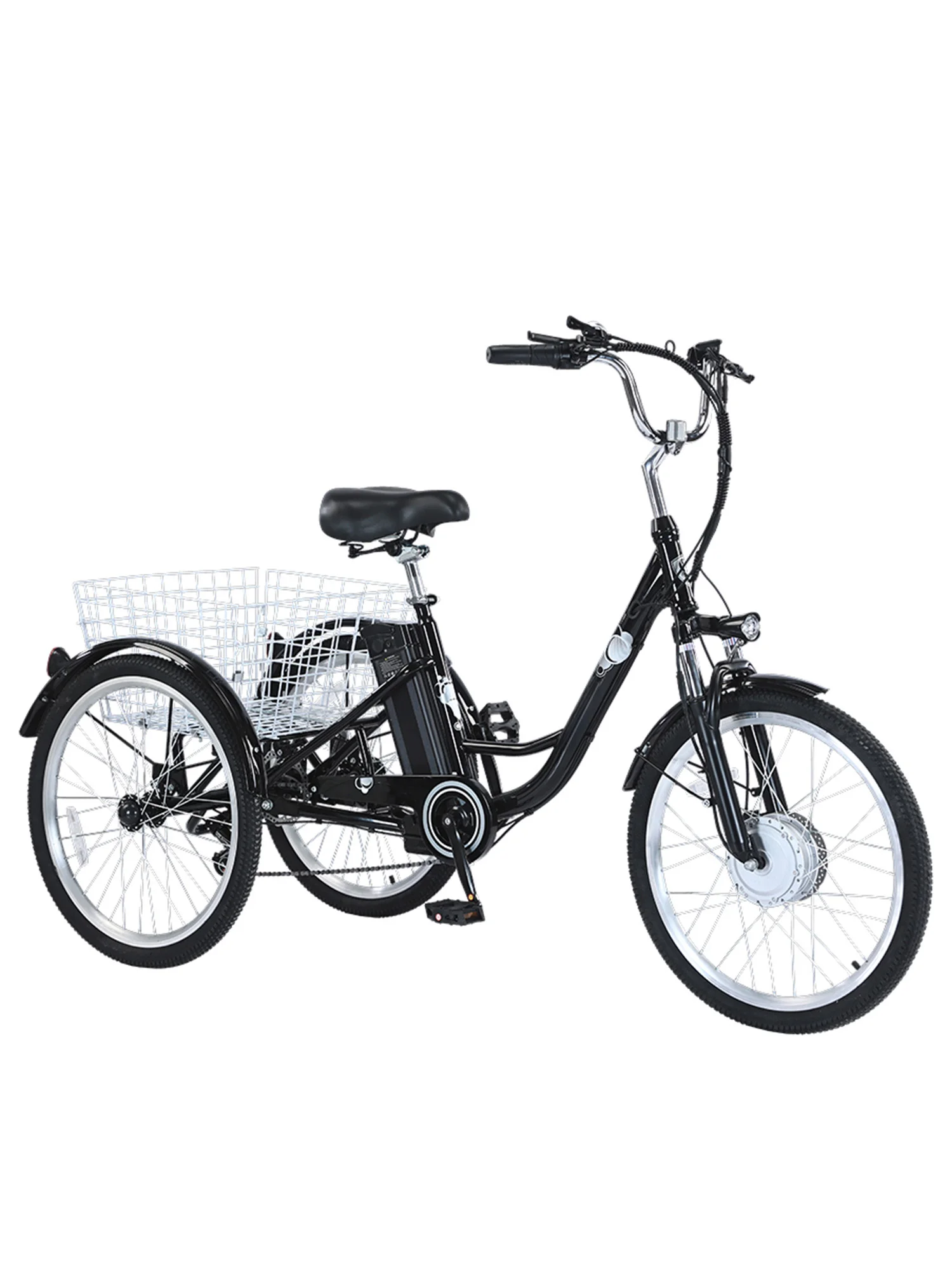 Gogobest GF100 Elektrische Driewieler 36V15Ah Lithium Batterij 250W Borstelloze Motor Vooraan Elektrische Vrachtfiets 7S Versnelling 24" E-bike - afbeelding 2