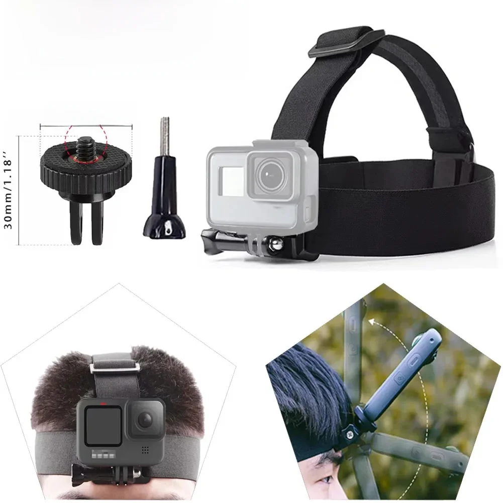 AliExpress ERIKOLE Adjustable Head-Mounted Camera Fixed Stand For Gopro Insta360 Accessory For First Person Viewing Angle Cycling Shooting Headband