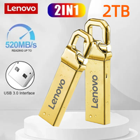 Lenovo 2TB USB Flash Drive USB 3.2 Metal Super High Speed Transfer Mini Disk PenDrive Type C Memory Waterproof U Disk Pen Drive