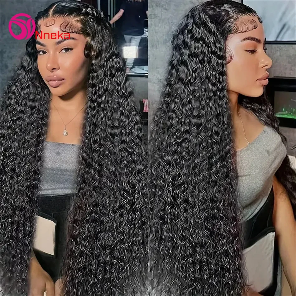 

Water Wave 13x6 HD Lace Frontal Wig Brazilian 13x4 Transparent Lace Front Wigs For Women Pre Plucked Wigs Human Hair
