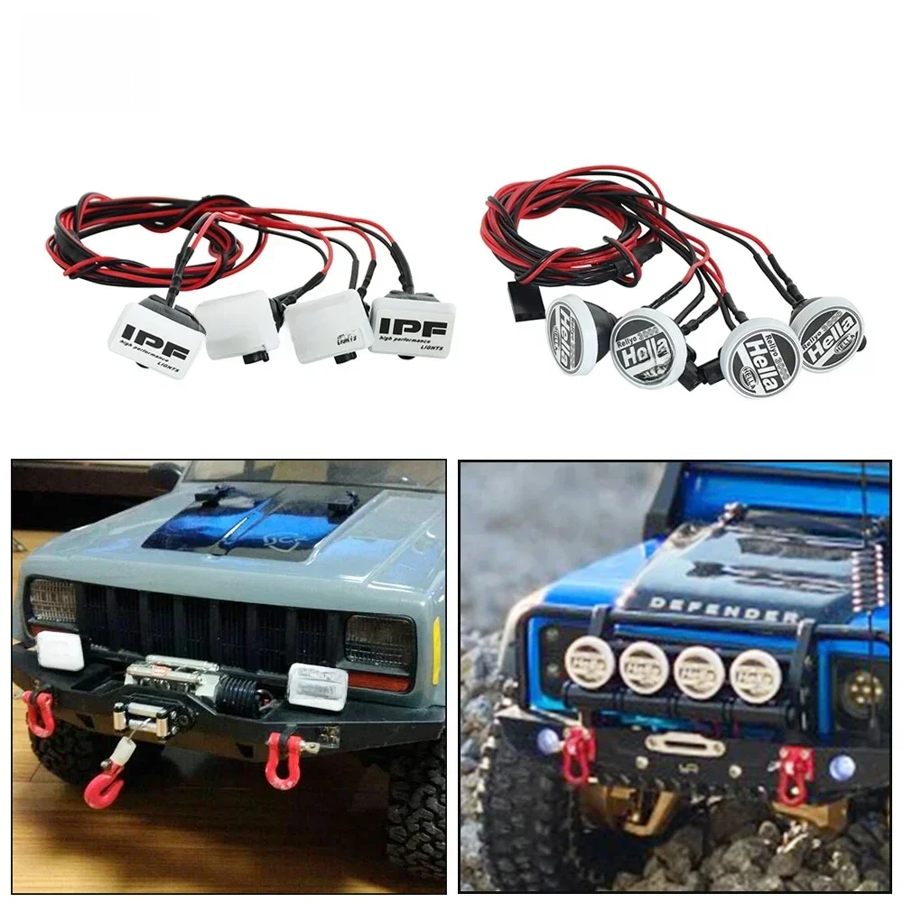 1 Set RC voiture LED lampe toit lumineux recherche lumière pour 1/10 RC inoler TRX-4 TRX6 Axial SCX10 90046 D90 D110 CC01 MST