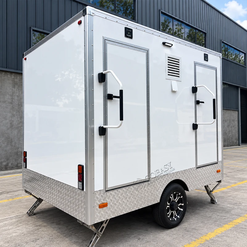 Portable Restroom Trailer with Shower and Toilet Mobile Bathroom Trailer for Outdoor Events Parties and Commercial Use