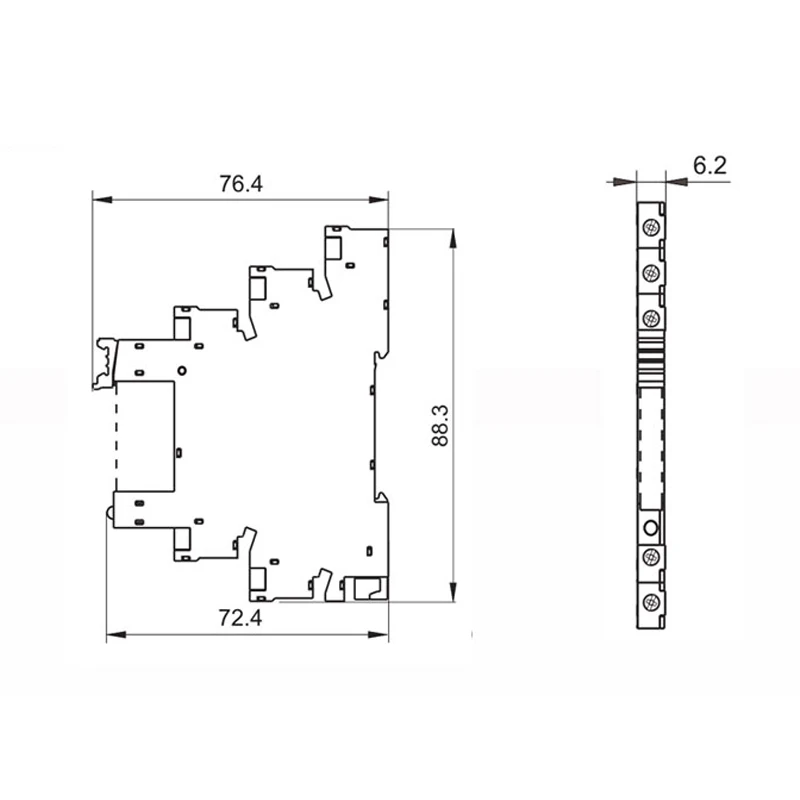 FCGK DC control AC 6A slim interface solid state relay module din ssr slim relay DC control DC 41F-1Z-C2 ssr relay din rail