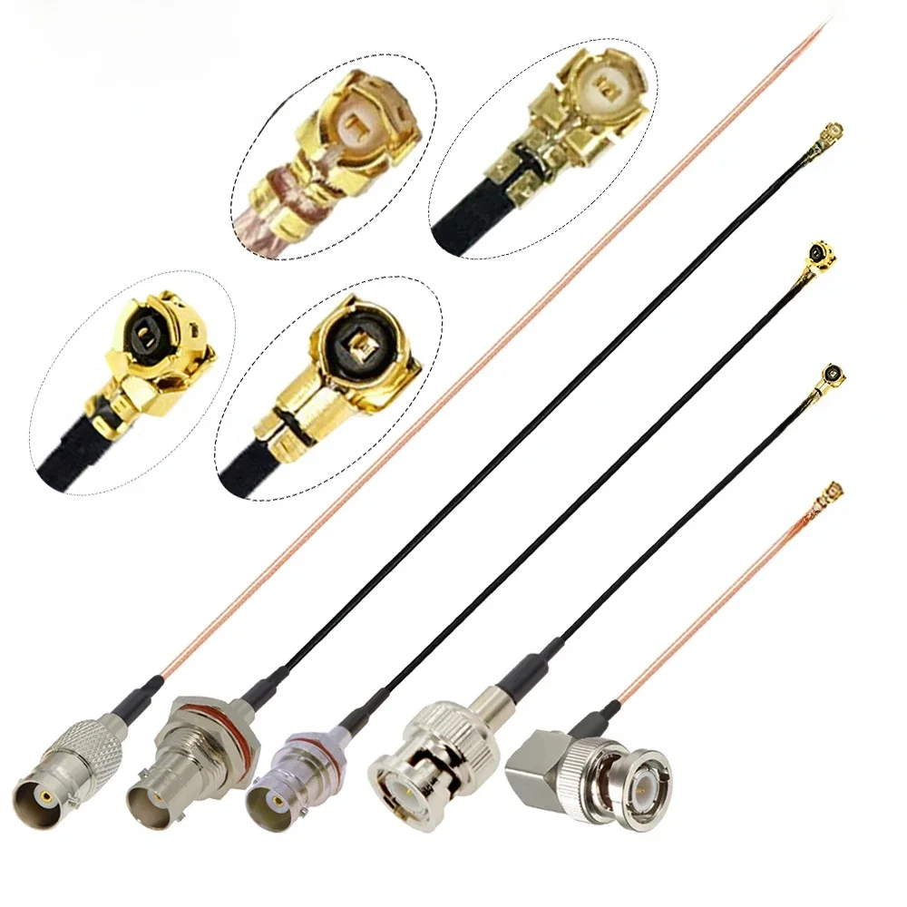 Wifi Antenne RF Jumper Q9 BNC Connector naar u.FL IPX1 MHF4 Vrouwelijke 1e/4e Generatie Φ1.13/Φ1.37/RG178 RF Kabel Pigtail IPX-BNC - afbeelding 2