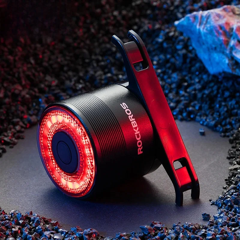 AliExpress ROCKBROS Smart Brake Bicycle Tail Light MTB Road Seatpost Saddle Bike Rear Light Waterproof USB Charging Cycling Taillight