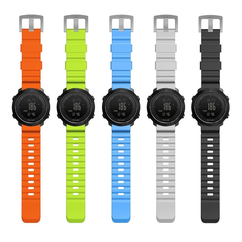 24mm Rubber Colorful Watch Band For North Edge Watch Active Smart Watch Strap For Samsung Galaxy Huawei Watch Replaceent Strap