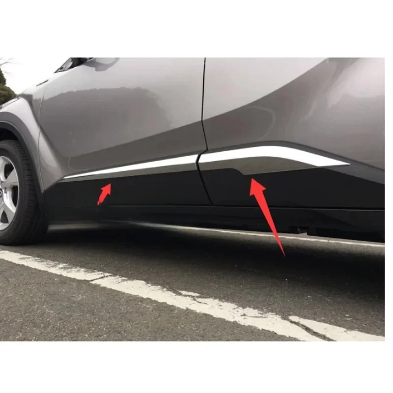 2017 2018 2019 2020 2021-2023 pour Toyota CHR C-HR XA10 garniture de porte de voiture chromée corps anti-frottement garniture de protection accessoires de voiture
