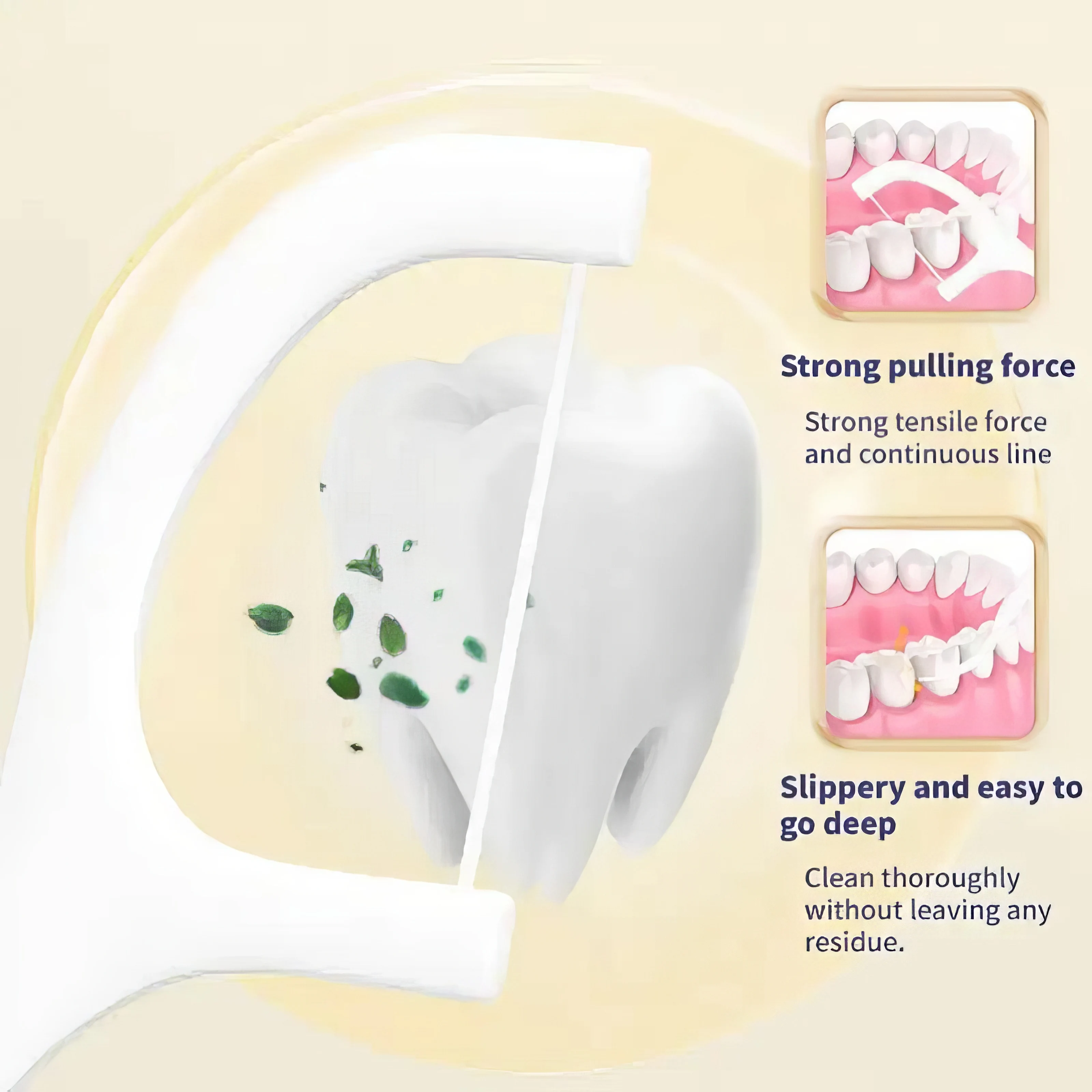 150 fio dental em caixa, cultivo de hábitos de escovação diária, proteção suave das gengivas, preferido para cuidados bucais entre pais e filhos
