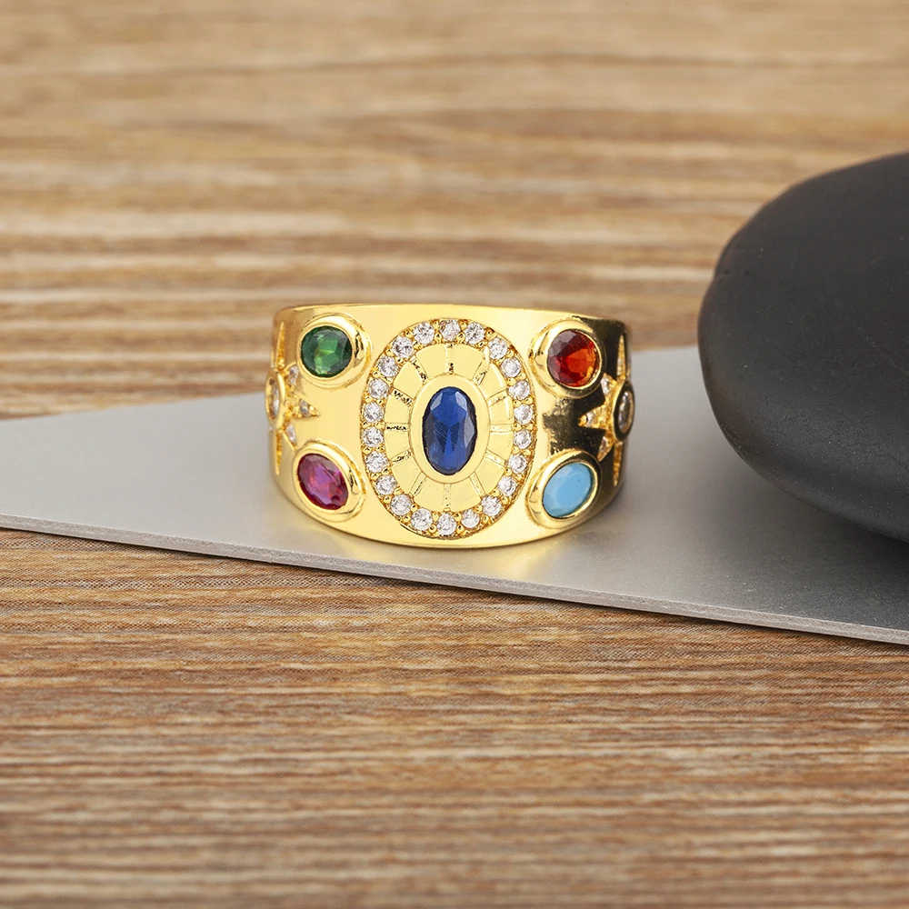 خواتم زركون مرصعة بالنيدين-النحاس للنساء ، قابلة للتعديل ، ملونة ، حساسة ، مفتوحة ، 3 أنماط ، أزياء نسائية ، إكسسوارات مجوهرات