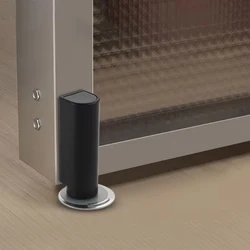 Magnetische deurstopper Roestvrij staal Zware deurstop Zwart Spijkervrije deur Zuigdeurhouder Deurbeslag Vloermontage