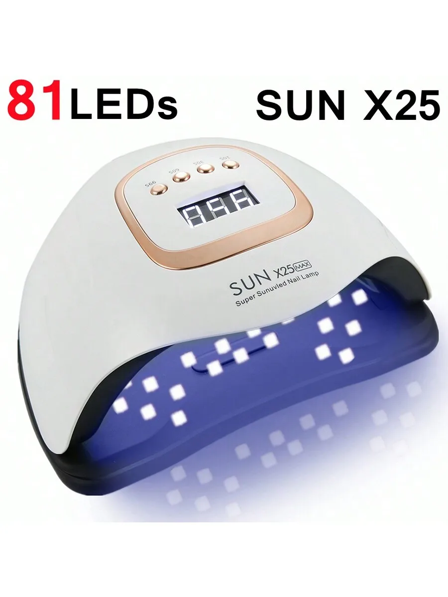 

Профессиональная УФ-светодиодная лампа для ногтей для гель-лака для ногтей, быстроотверждаемая сушилка, сушильная лампа с 81 светодиодами, 4 настройками таймера