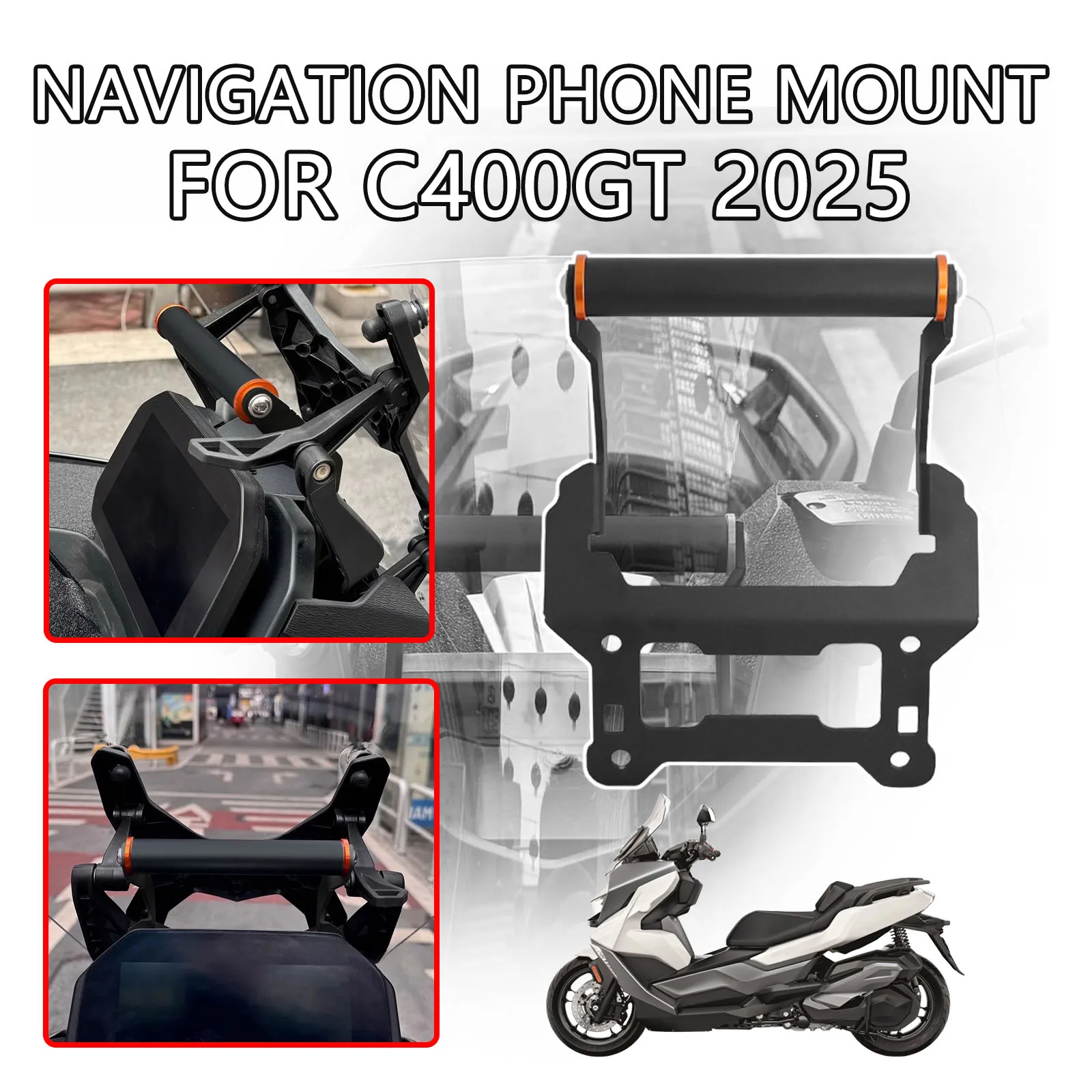C 400GT New Motorcycle Mobile Phone Holder Stand GPS Navigation Support Bracket For BMW C400GT C400 GT C 400 GT 2025