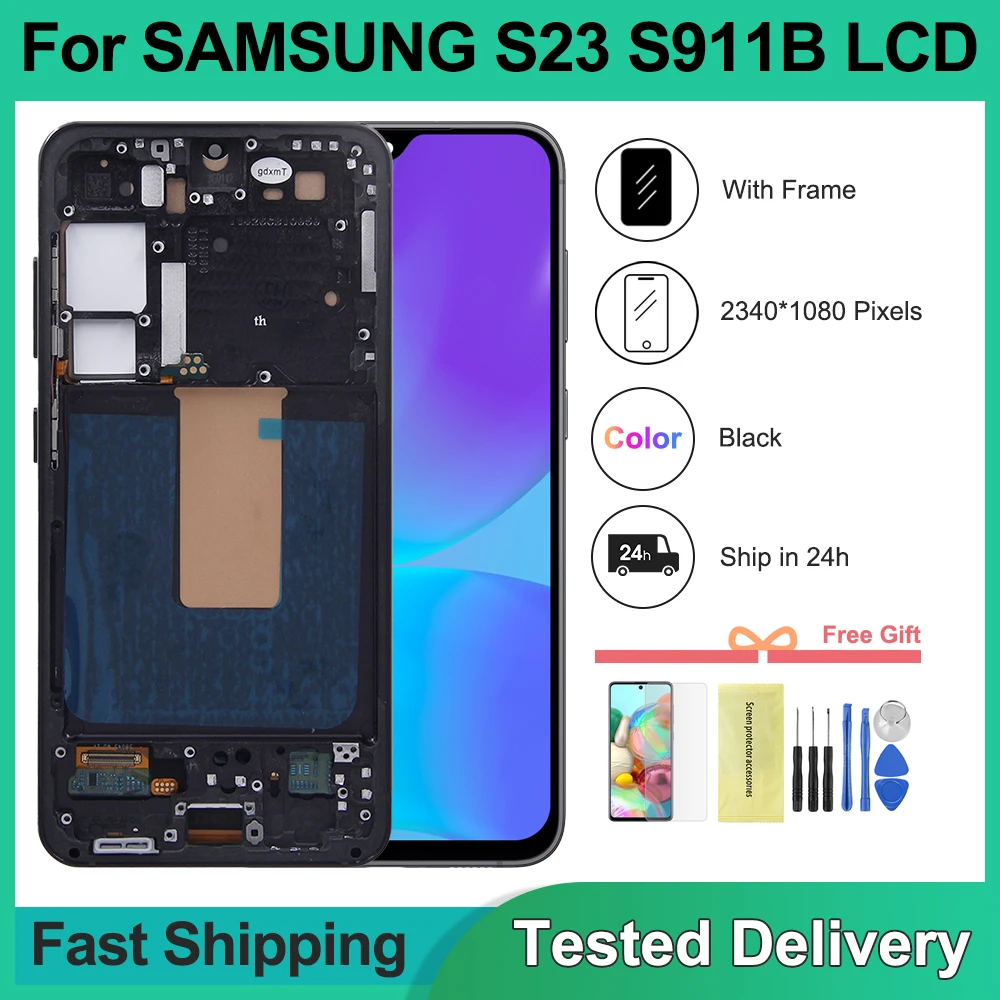 

TFT For Samsung S23 S911 SM-S911B SM-S911U LCD with frame Display Touch Screen Digitizer Assembly Replacement For Samsung S23 5G