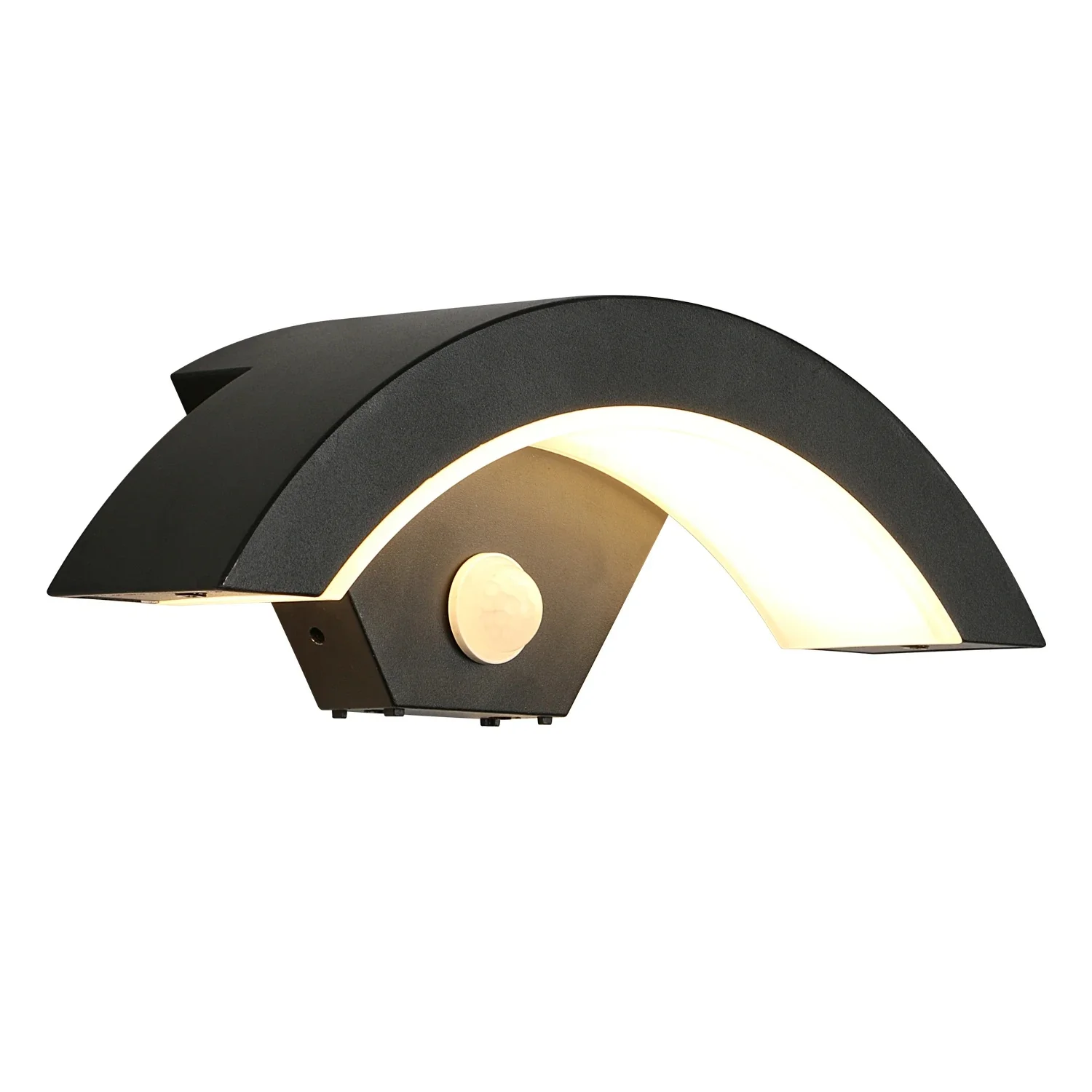 Moderne Wandleuchte, 24 W, Wandleuchte mit Bewegungsmelder, 3000 K schwarzes warmes Licht, Wandleuchte, Außenlampe, Applikation, Wandleuchte für Flur