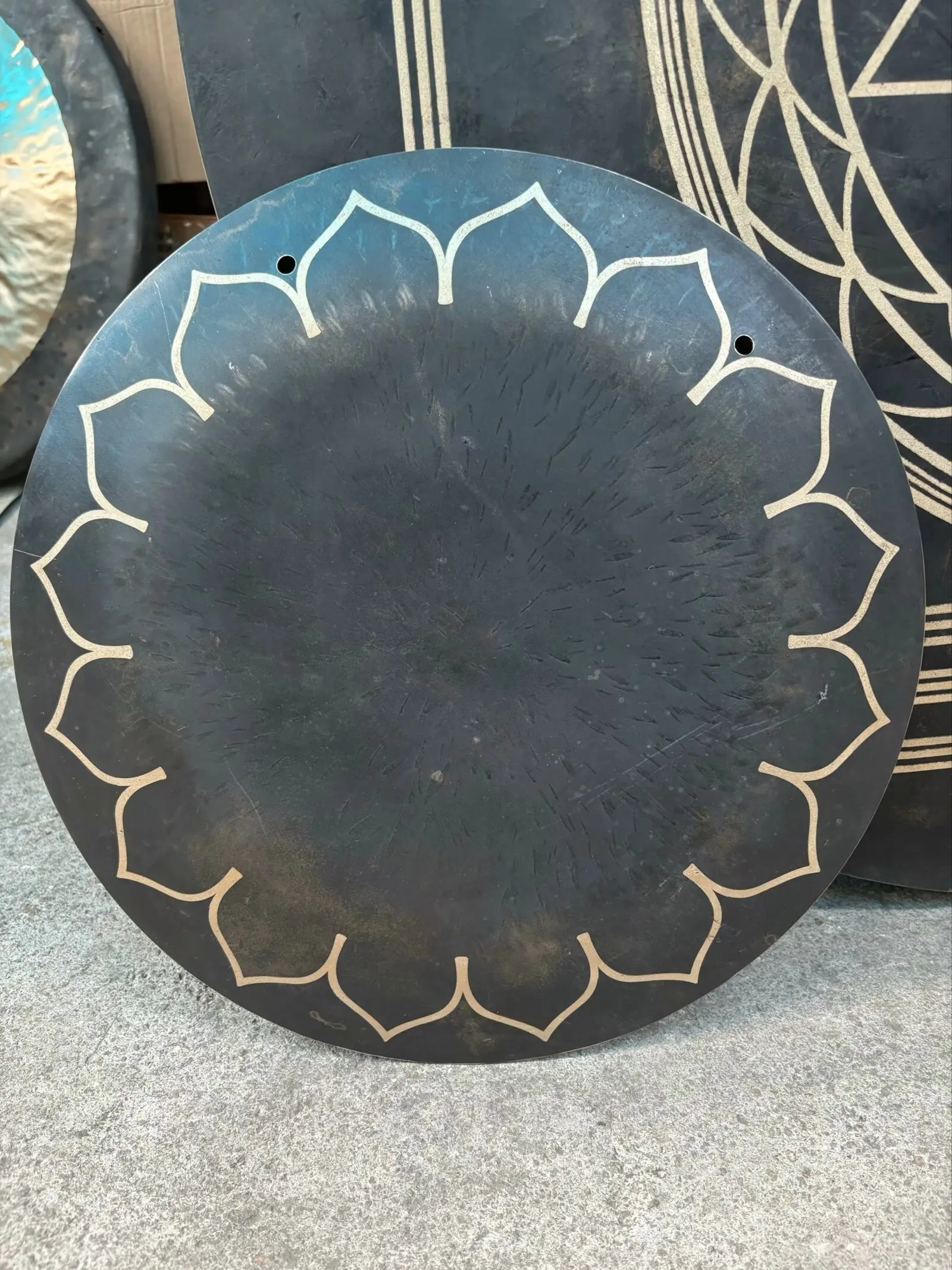 24“/60cm Sound Healing Gong Bronze Alloy Wind Gong for Sound Bath Meditation Yoga