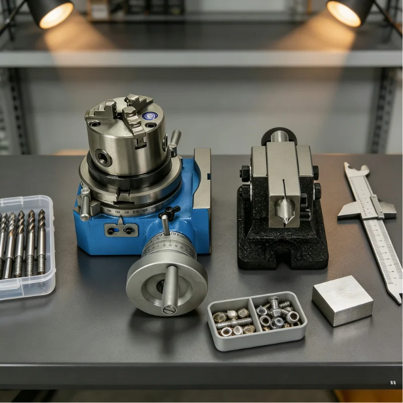 HV-4 80mm HV-6 125mm Horizontal Vertical Indexing Rotary Tables 10 Aliquot 6 Division Head with Tailstock 3Jaw Chuck