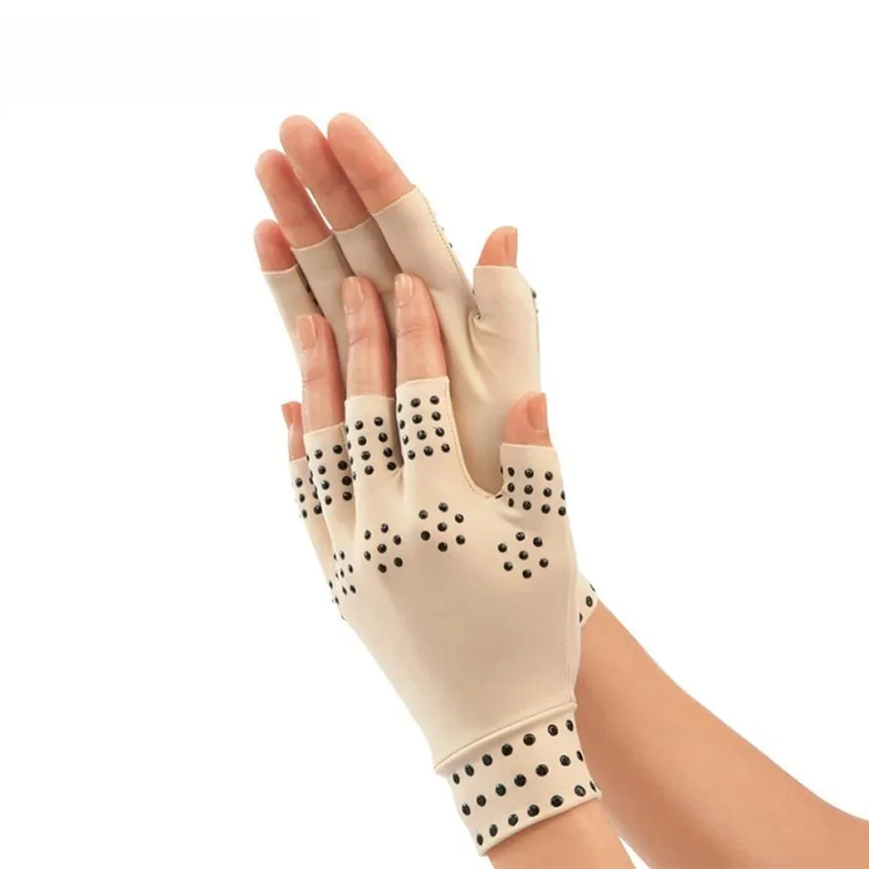 AliExpress NONE KoKossi Glue Dispensing Pressure Half Finger Gloves Magnetic Therapy Anti Slip Rehabilitation Sports Fitness Cycling Gloves