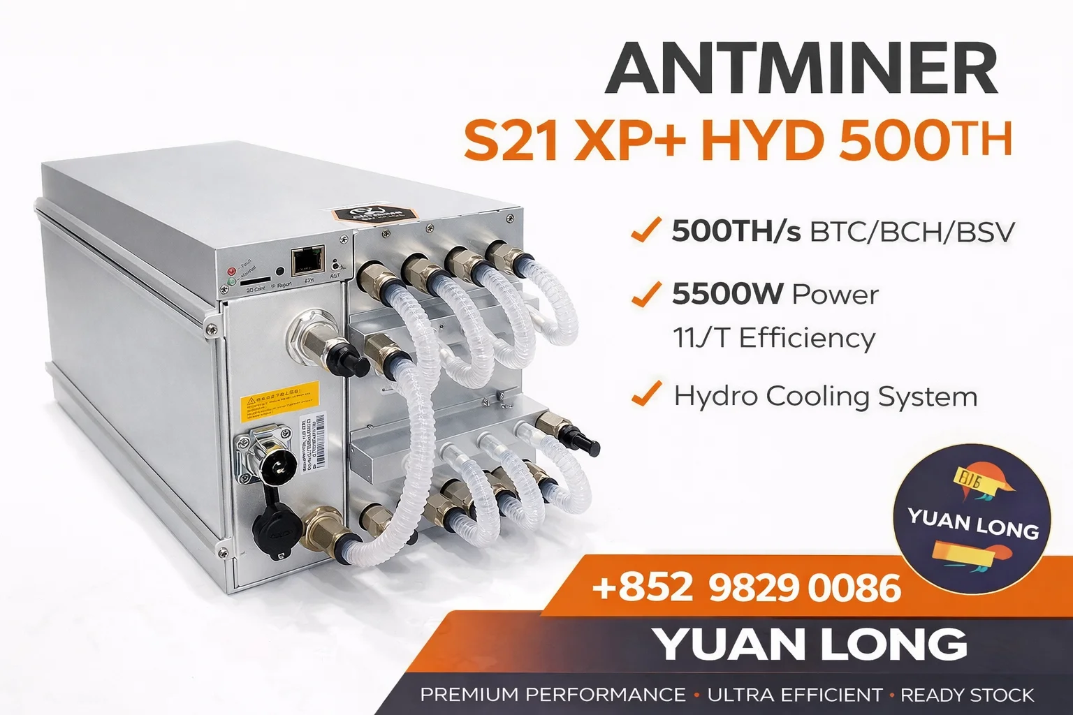 

НОВИНКА 2026: Antminer S21 XP+ Hydro 500Th/s, ASIC-майнер для Bitcoin, 11J/T, ультраэффективная машина для майнинга BTC