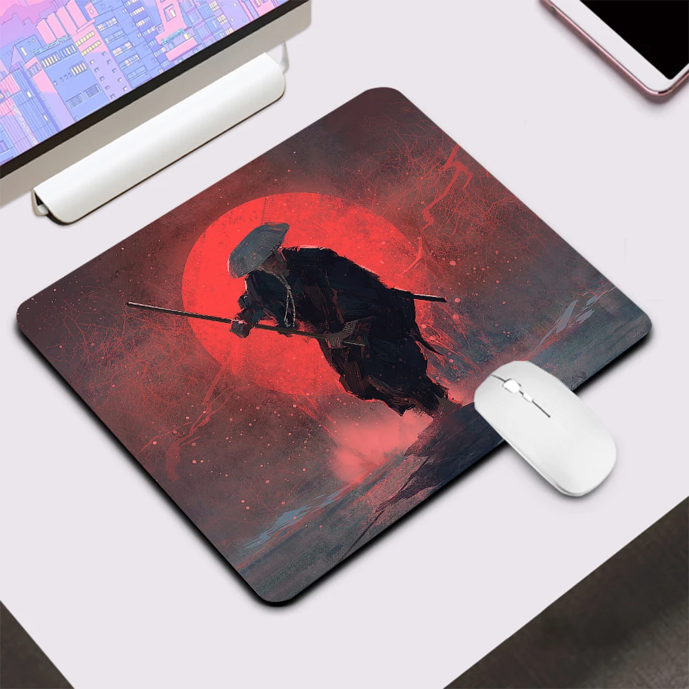 Japanese Ronin Bushido Samurai Small Gaming Mouse Pad Computer Office Mousepad Laptop Keyboard Pad Desk Mat PC Gamer Mouse Mat