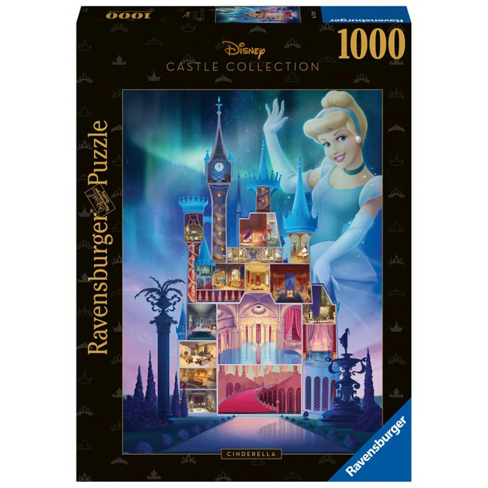 Puzzle Disney castles: Cinderella 1000 pieces, Ravensburger, 17331, original, toys, boys, girls, gifts, collector, shop, new, games, family, Puzzle