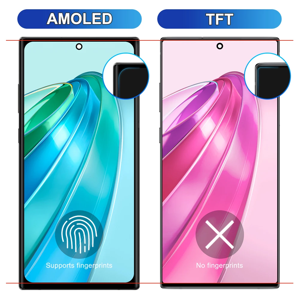 AMOLED / TFT Note 10 Plus Screen Assembly for Samsung Note10+ N975F Lcd Display Touch Screen with Frame Support S Pen