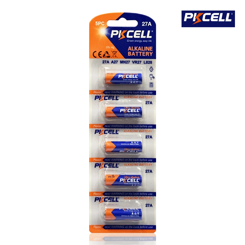 PKCELL ALKARAIN battery 5 eggs 1 pack 27A12V