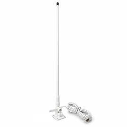 Top-Tier 156-163MHz VHF Marine Whip Antenna,Fiberglass & PL259 for Ultimate Connectivity