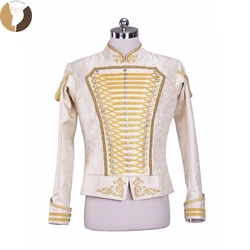 FLTOTURE Professional Man Ballet Gold Jacket Soldier Stage Costumes MT023 Nutcracker Prince Male Tunic For Ballet Perfomance