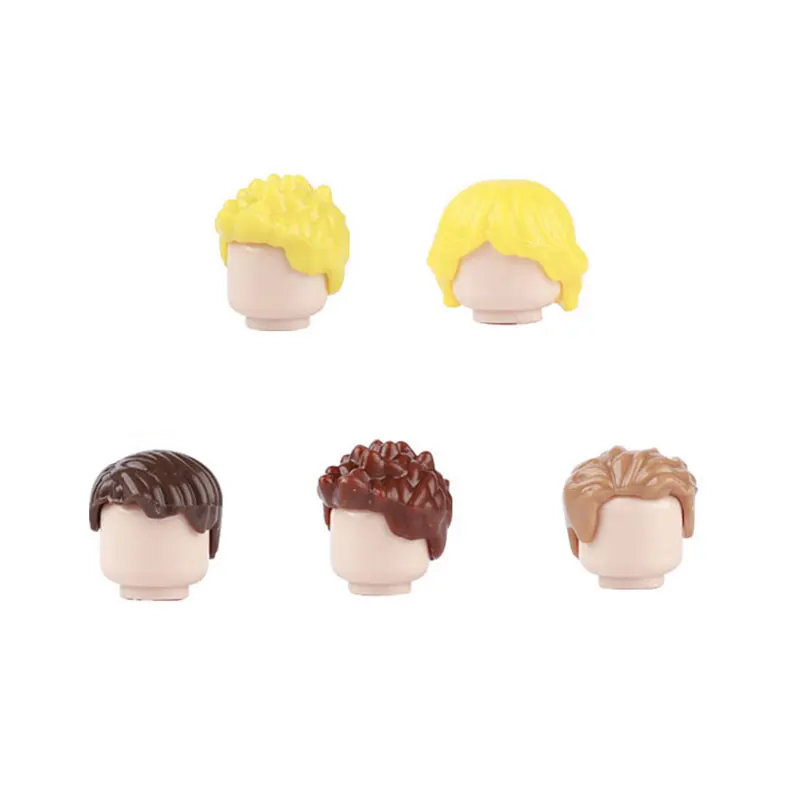 City Figures Hair Headwear MOC Hairstyle Building Blocks Body Parts Man Woman Girl Boy Heads DIY Accessories Bricks Toys Gifts