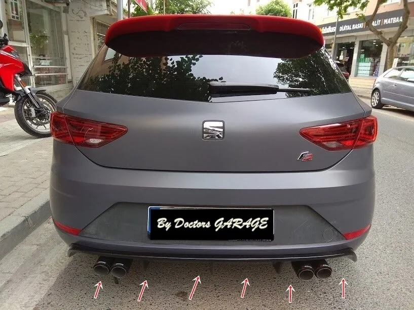 

For Seat Leon mk3.5 Fr 2017 2018 2019 2020 Model Diffuser Car Accessory Universal Modified Rear Bumper Attachment Flexible