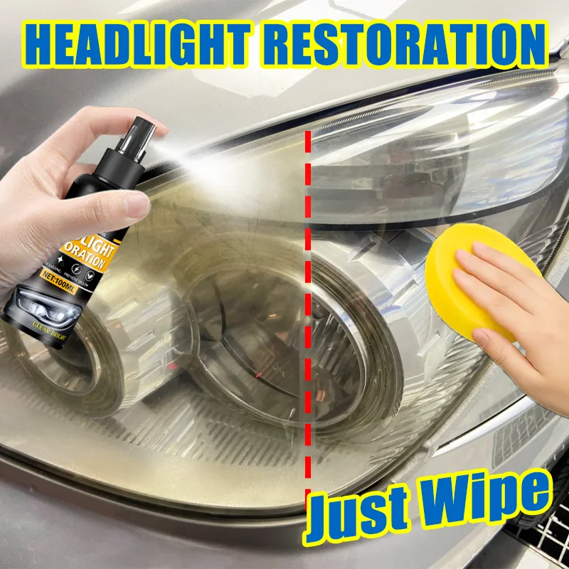 Magic Headlight Repair Paste Car Lens Restoration Polish for Yellowing Oxidation and Scratch Removal