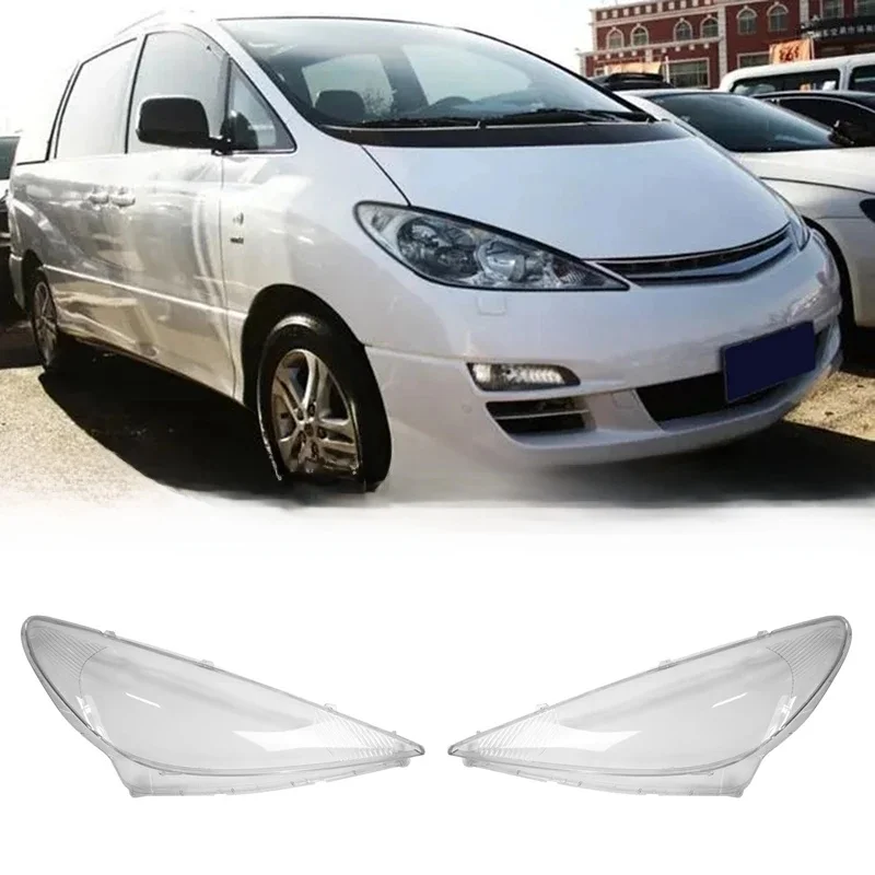 Coque de remplacement transparente pour phare avant de voiture, couvercle PC en verre, lumière de sauna, coque automatique pour Toyota Previa Estima 2003 2004 2005