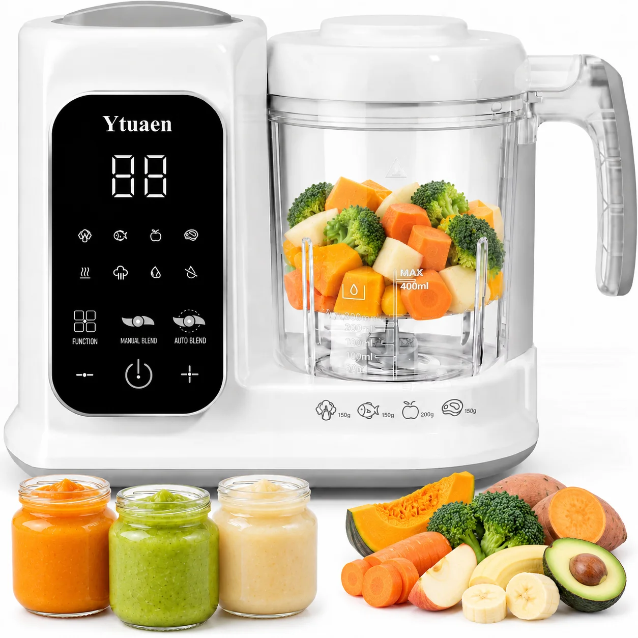 Baby Food Maker All In One - Baby Food Maker with Steam Basket,