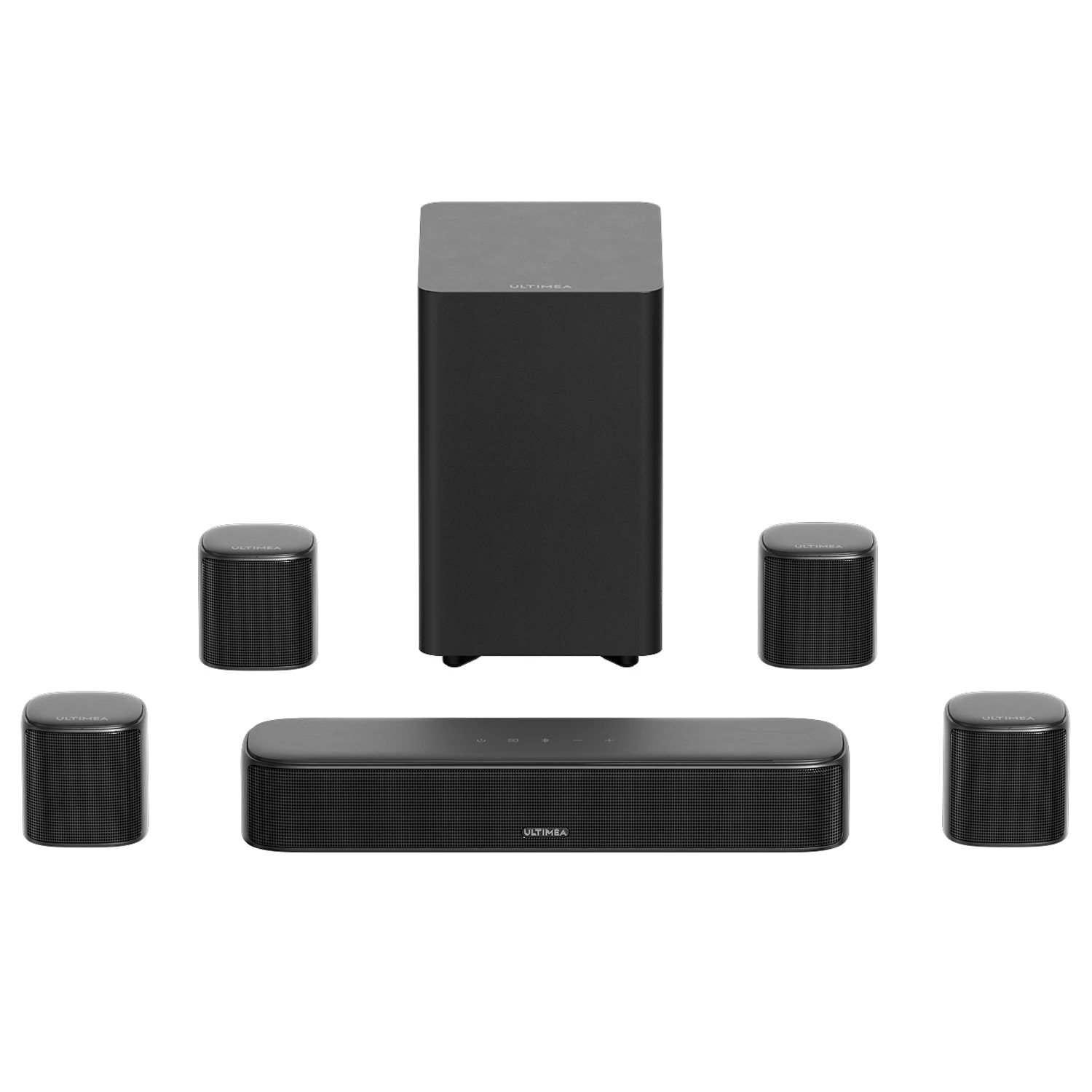 ULTIMEA Aura S4T 350W 7.1-Kanal Soundbar-Set für TV mit Subwoofer, 4 Surround-Lautsprechern & Montagehalterungen, Heimkino-Surround