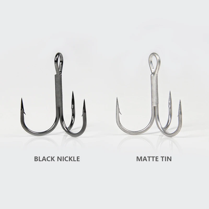 LETOYO الشائكة ثلاثة أضعاف السنانير عالية الكربون الصلب الثلاثي السنانير الأسود النيكل ماتي القصدير الصيد هوك الصعب إغراء ل بايك باس الصيد