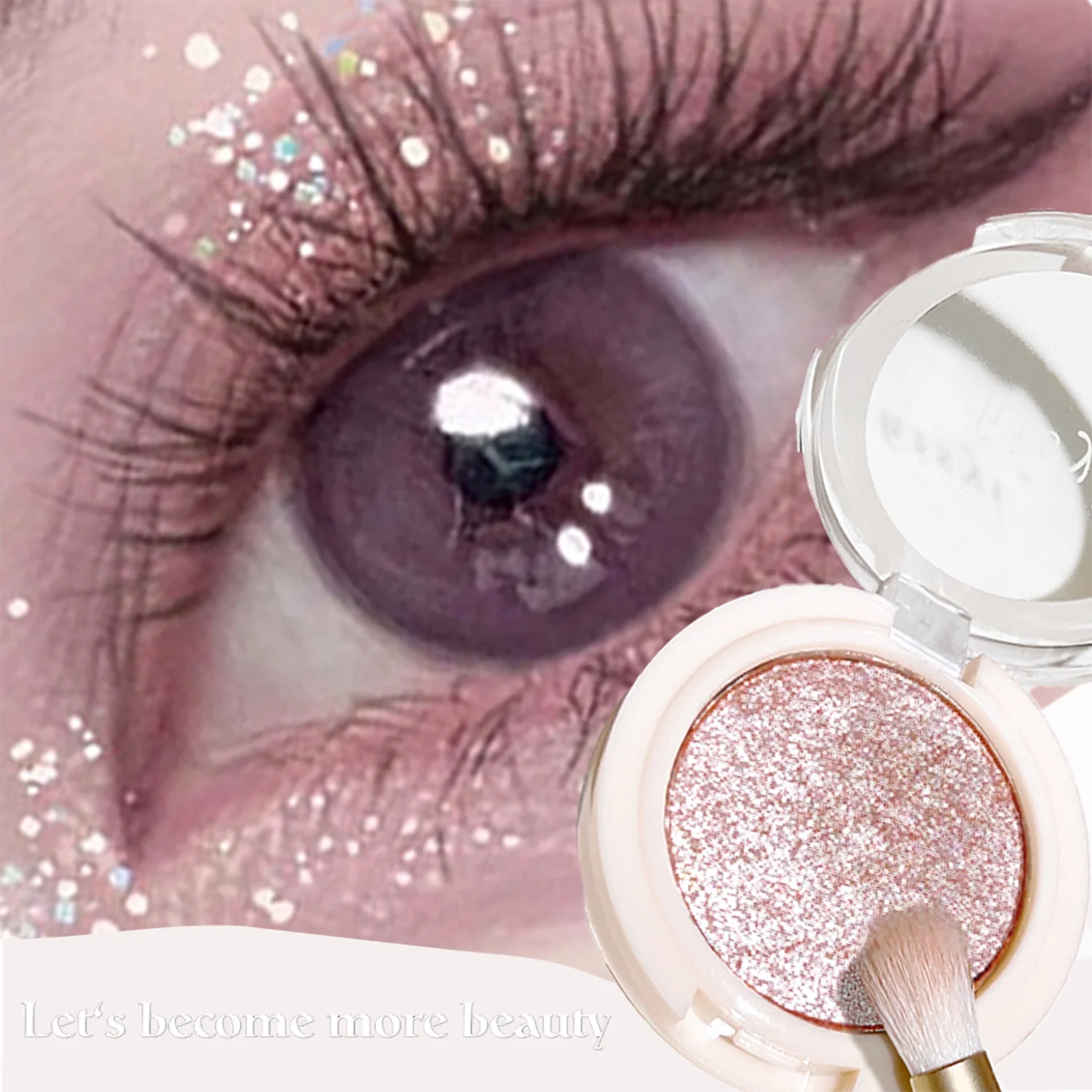 Ombretto monocolore: trucco opaco e luccicante, ad alto pigmento, illuminante, impermeabile, duraturo, morbido e naturale