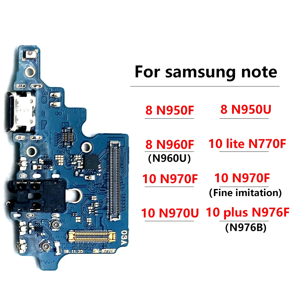 10Pcs USB Charging Dock Port Plug Connector Charge Board Flex Cable For Samsung Note 8 9 10 Lite Plus 20 Ultra N950F N960F N970F