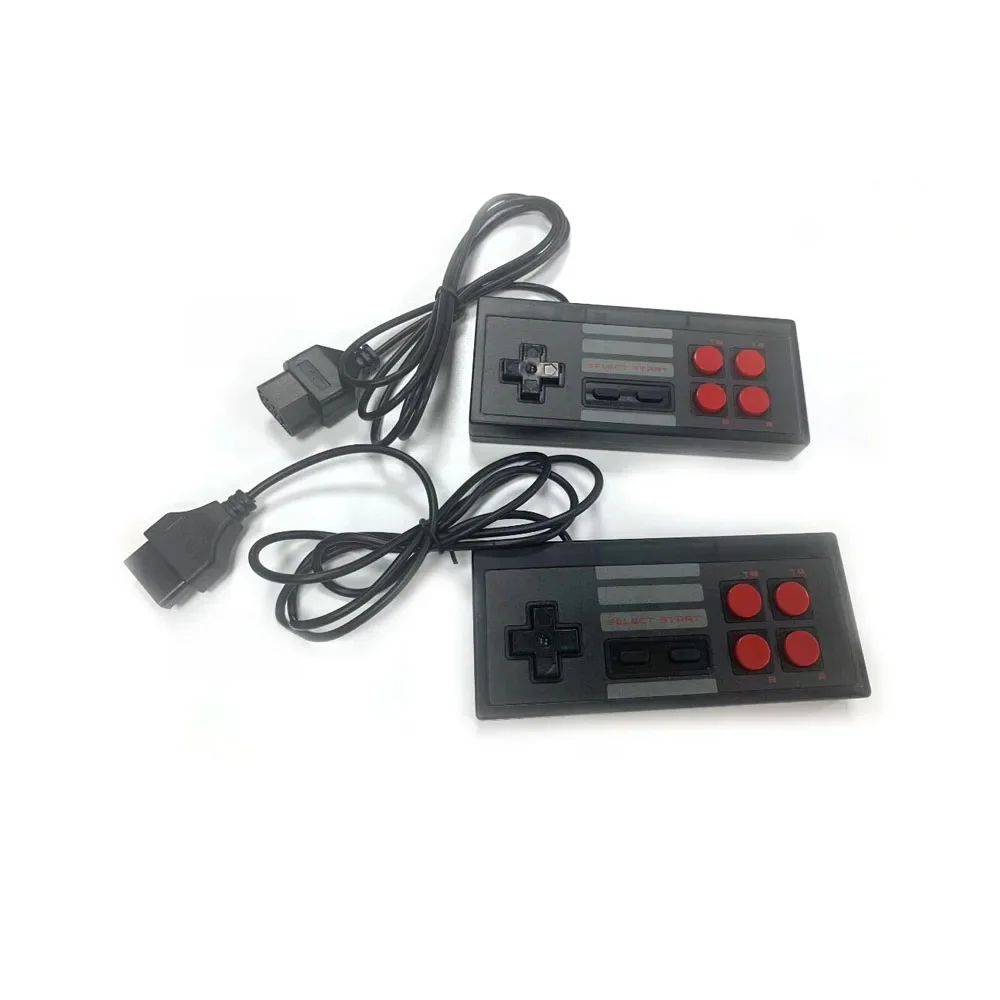 Console de jeu manette de jeu 8 bits style 15 broches 7 broches contrôleur de câble pour NES pour FC wird contrôleur de jeu transparent noir