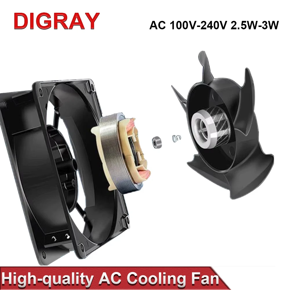 DIGRAY CN8025E2HB 80*80*25MM 100~240V AC 2.5W-3W High Quality Industrial Cooling Fan