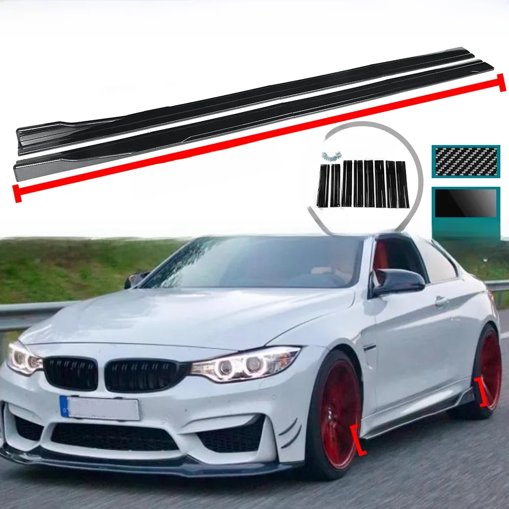 2.2M Uniwersalne boczne listwy samochodowe Przedłużenie paneli Rocker Modyfikacja zderzaka wargowego dla BMW serii 2 3 5 E46 E90 F10 F20 — zdjęcie 2