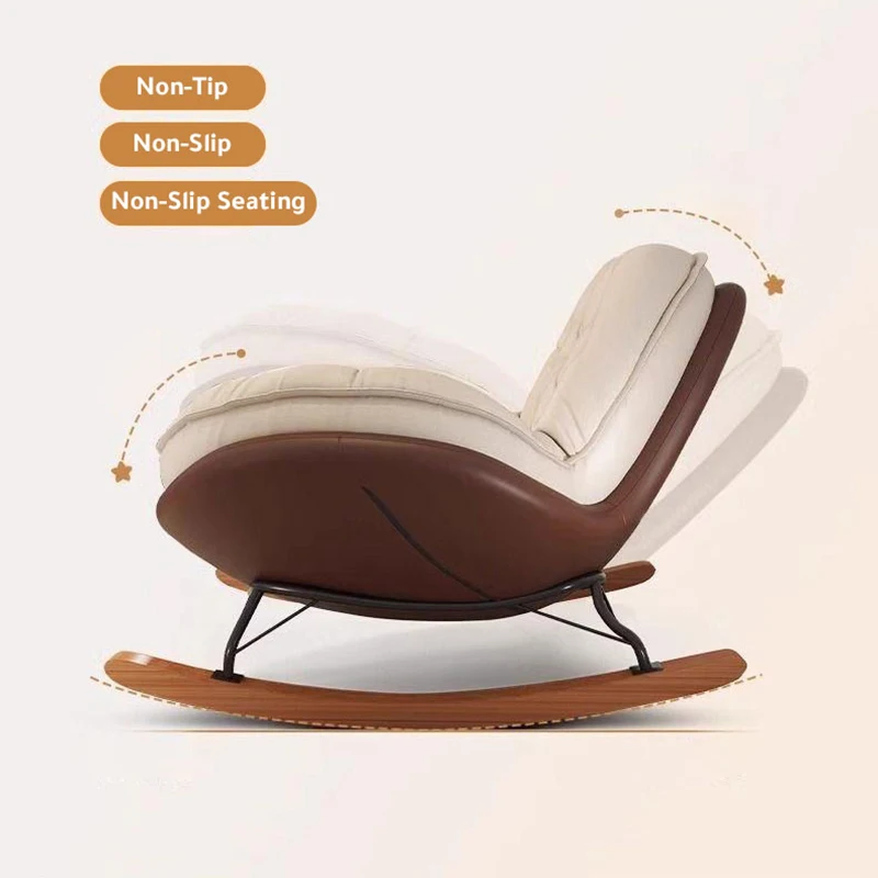 Rocking Chair Balcony Home Technology Cloth Rocking Chair Living Room Leisure Rocking Chair, Modern Rocking image 3